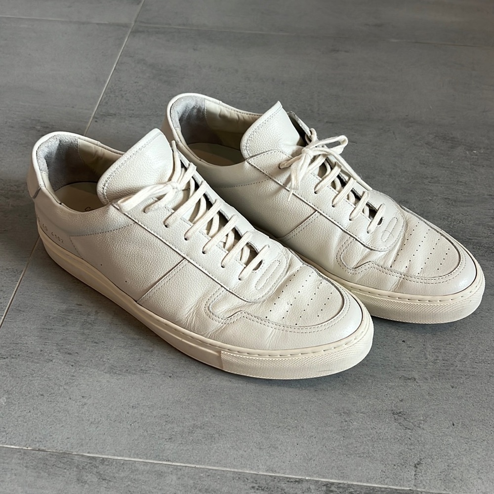 Common Projects Bball Leather Sneakers - light grey